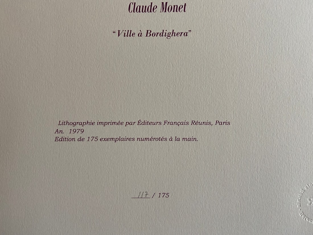 Lithograph Claude Monet - 7