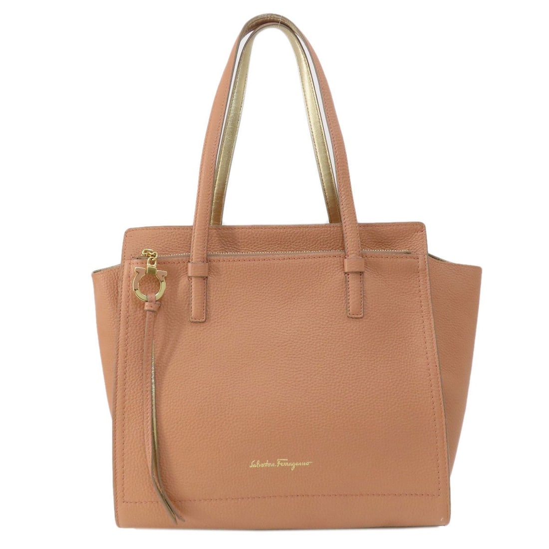 Leather Salvatore Ferragamo GanciniHardware Tote Bag: Leather Salvatore Ferragamo GanciniHardware Tote Bag Elevate your style with the iconic Salvatore Ferragamo GanciniHardware Tote Bag, crafted from rich pink leather and adorned with signature