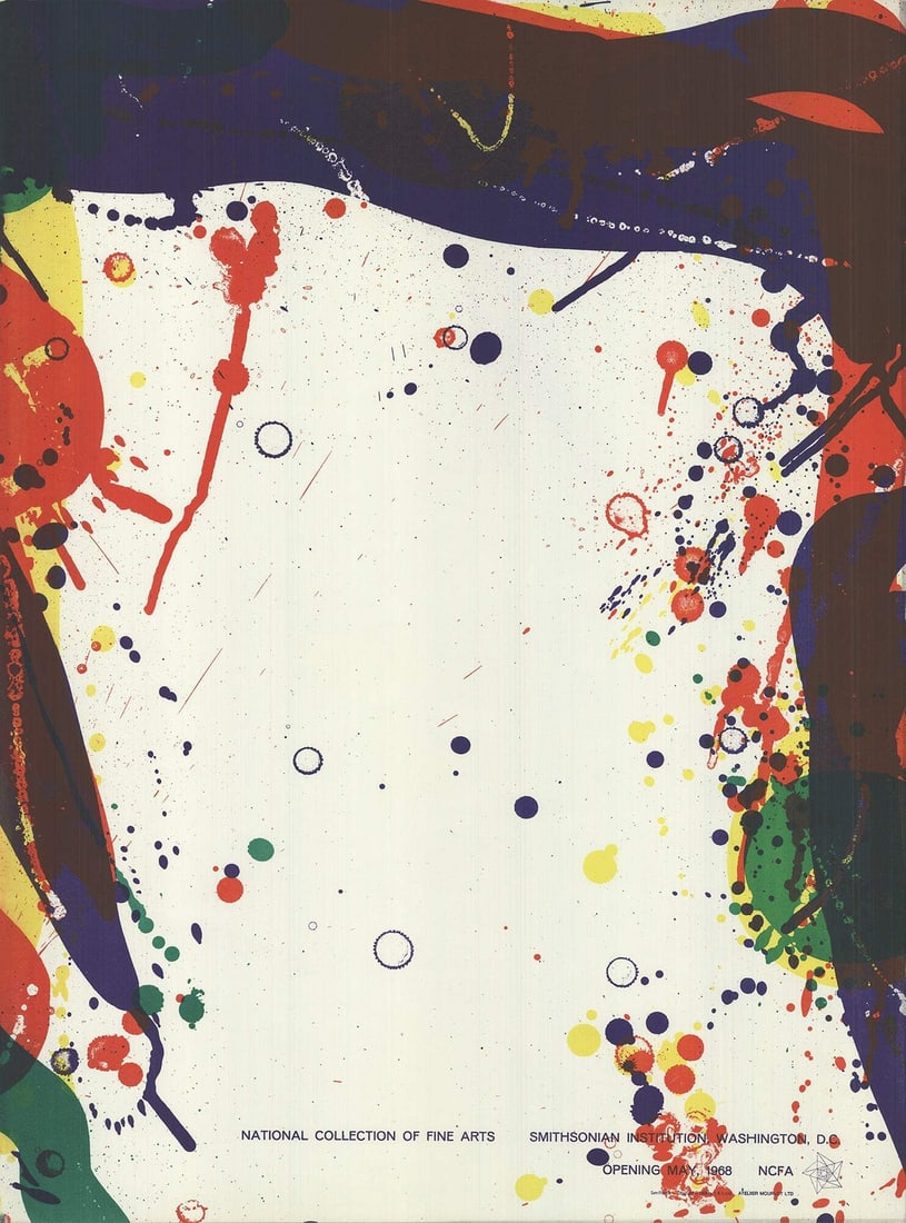 Abstrac SAM FRANCIS National Collection of Fine Arts 38" x 27.5" Lithograph 1968 (1 of 4)