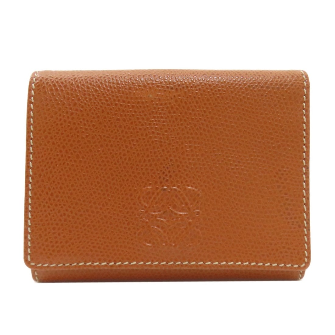 Loewe Bifold Wallet with Coin Pocket Leather: Loewe Bifold Wallet with Coin Pocket Leather Elevate your everyday style with the timeless Loewe Bifold Wallet, crafted from rich brown leather that develops a beautiful patina over time. The classic