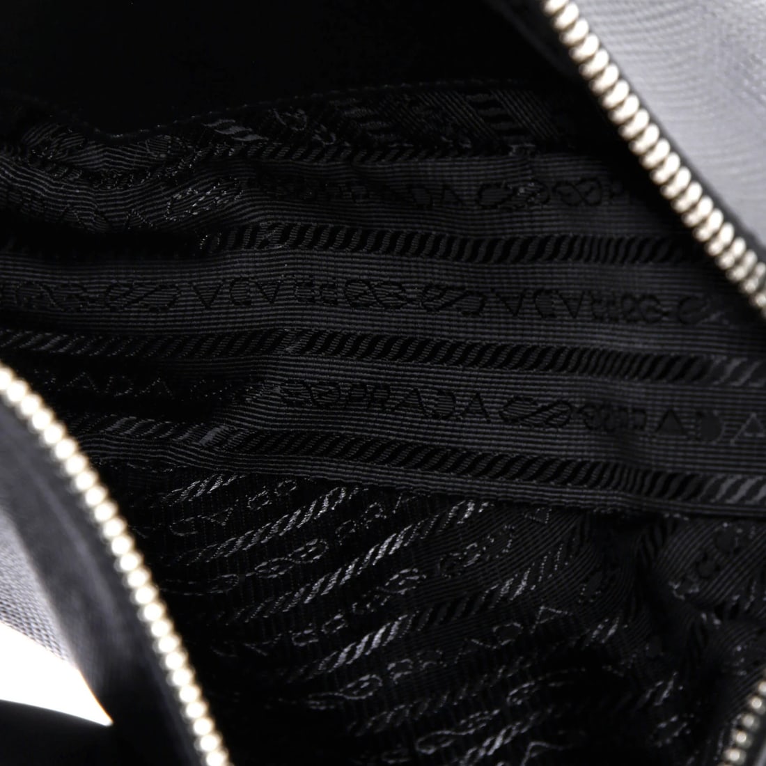 Prada Saffiano Leather Double Triangle Logo Zip Shoulder Bag - 5