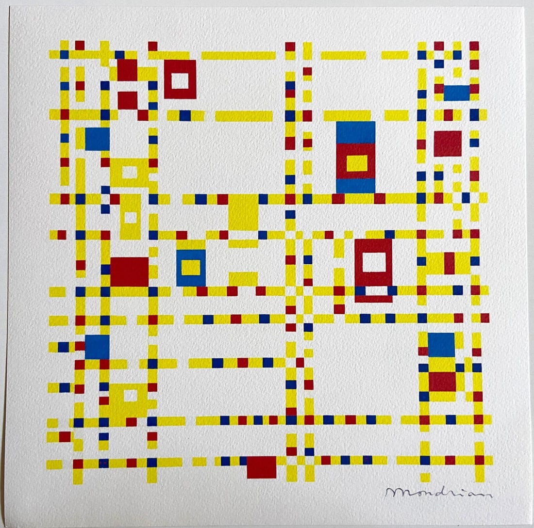 Numbered Piet Mondrian Lithograph - 2