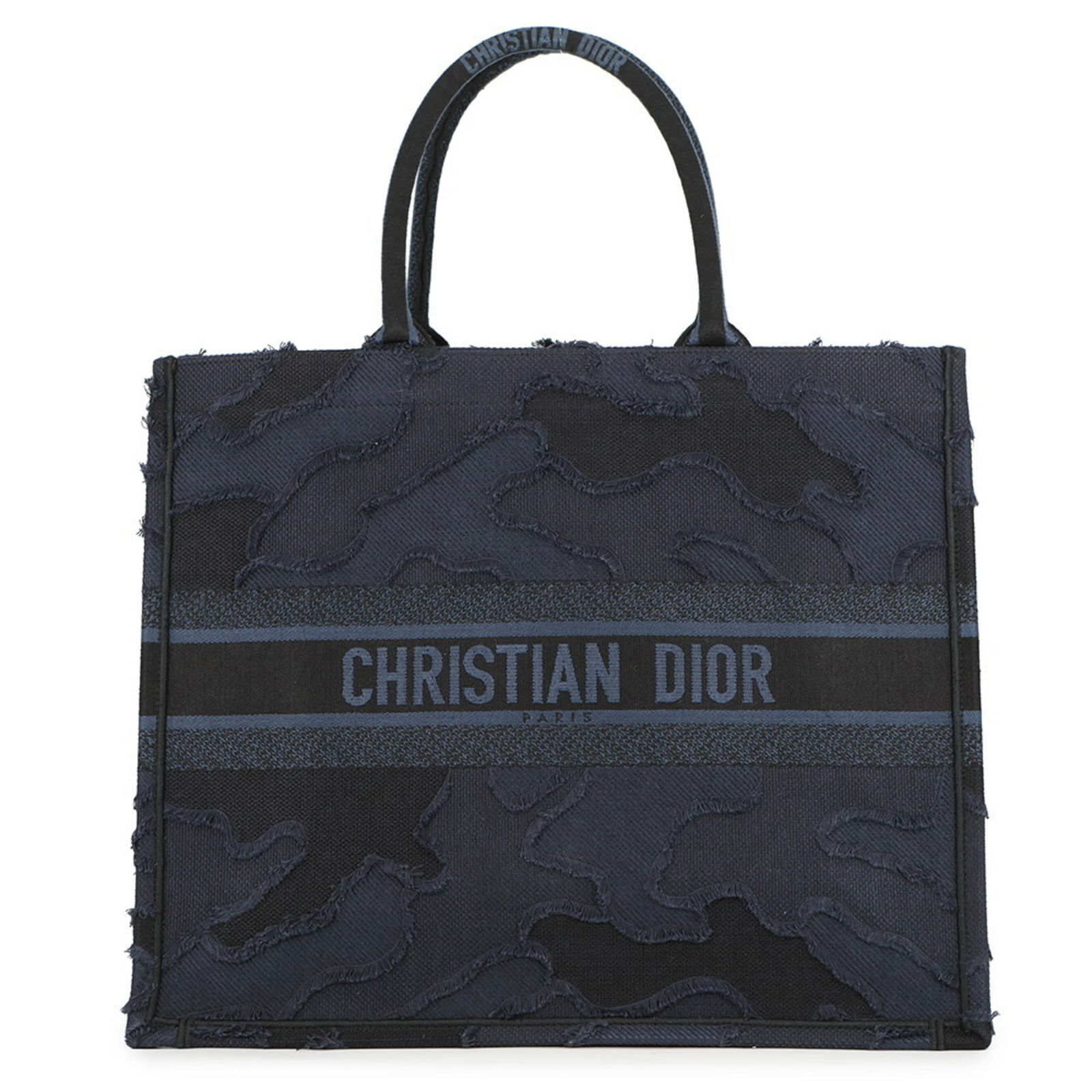 Christian Dior Canvas Tote Bag: Christian Dior Canvas Tote Bag Elevate your everyday style with the iconic Christian Dior canvas tote bag, boasting timeless sophistication and versatility in its sleek black and navy hue. With its