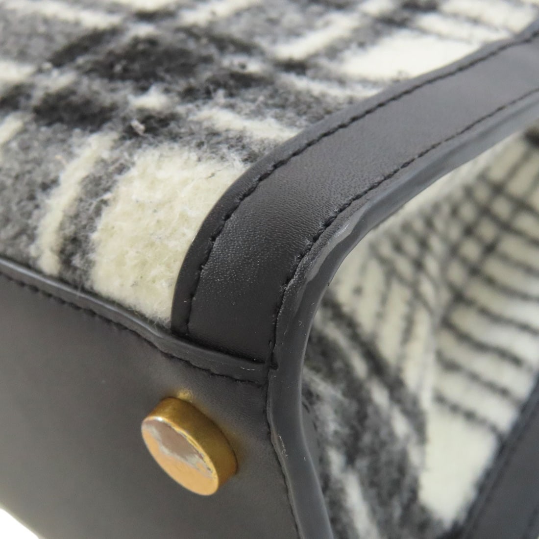 Leather kate spade Checkpattern Handbag wool - 20