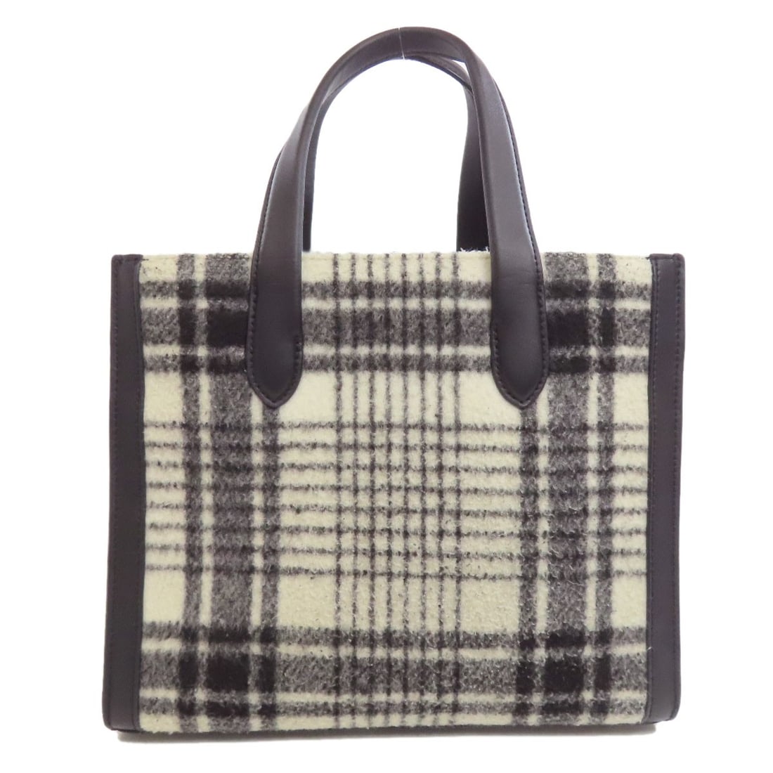 Leather kate spade Checkpattern Handbag wool - 2