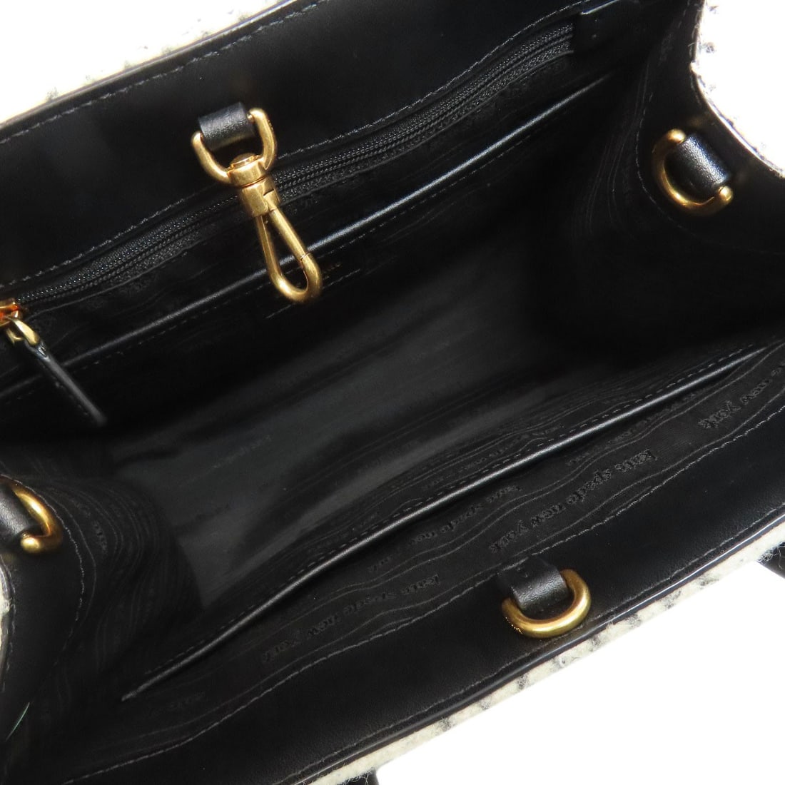 Leather kate spade Checkpattern Handbag wool - 5