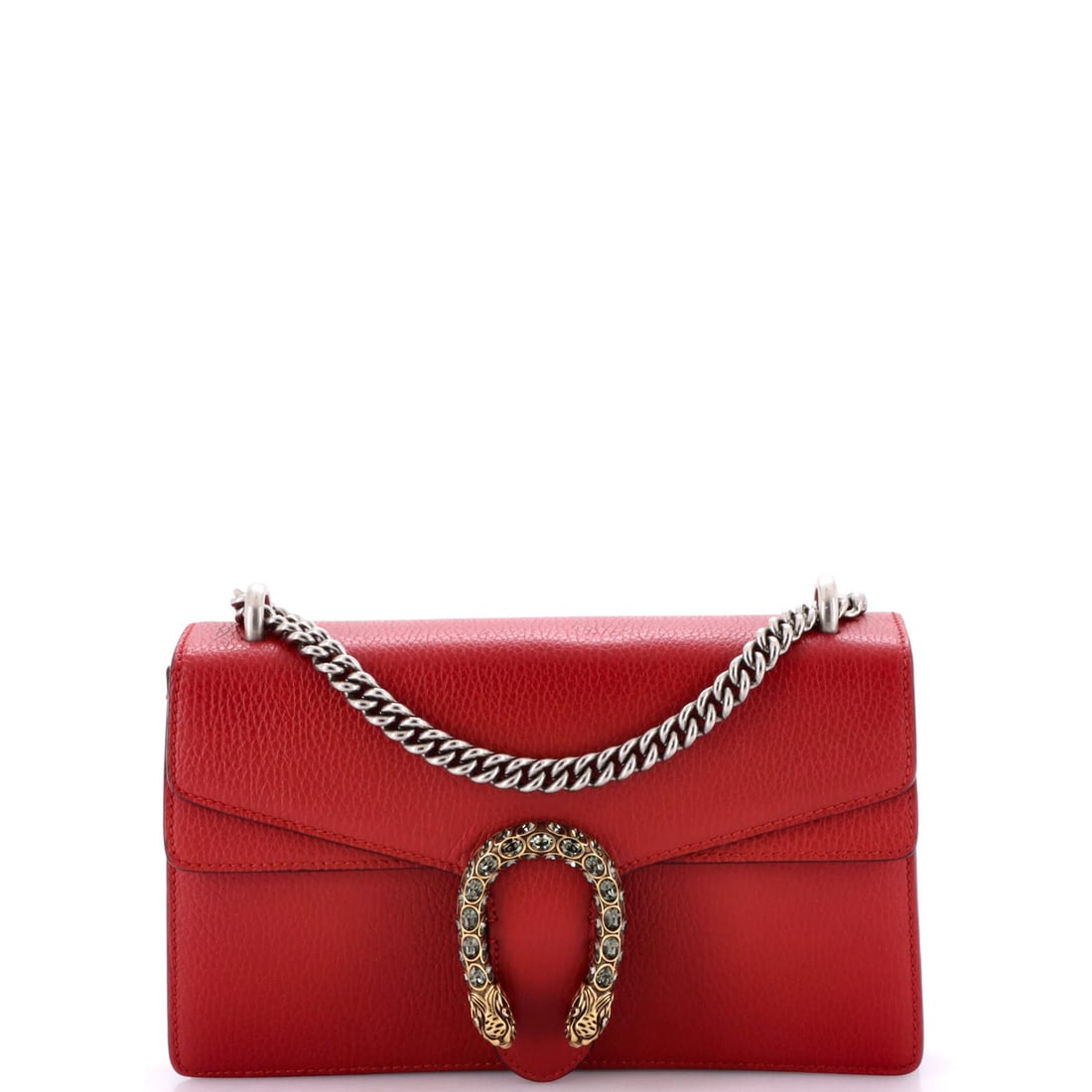 Gucci Dionysus Small Leather Bag: Gucci Dionysus Small Leather Bag The iconic Gucci Dionysus Small Leather Bag is a statement piece, boasting bold red leather exterior and sleek gold hardware. With its compact size and versatile