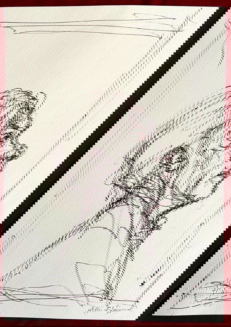 Alberto Giacometti Lithograph #180: Alberto Giacometti Lithograph #180 A rare opportunity to own a piece of modern art history, Alberto Giacometti's lithograph #180 is a stunning portrait of Pierre Reverdy in profile, printed in 1977 by