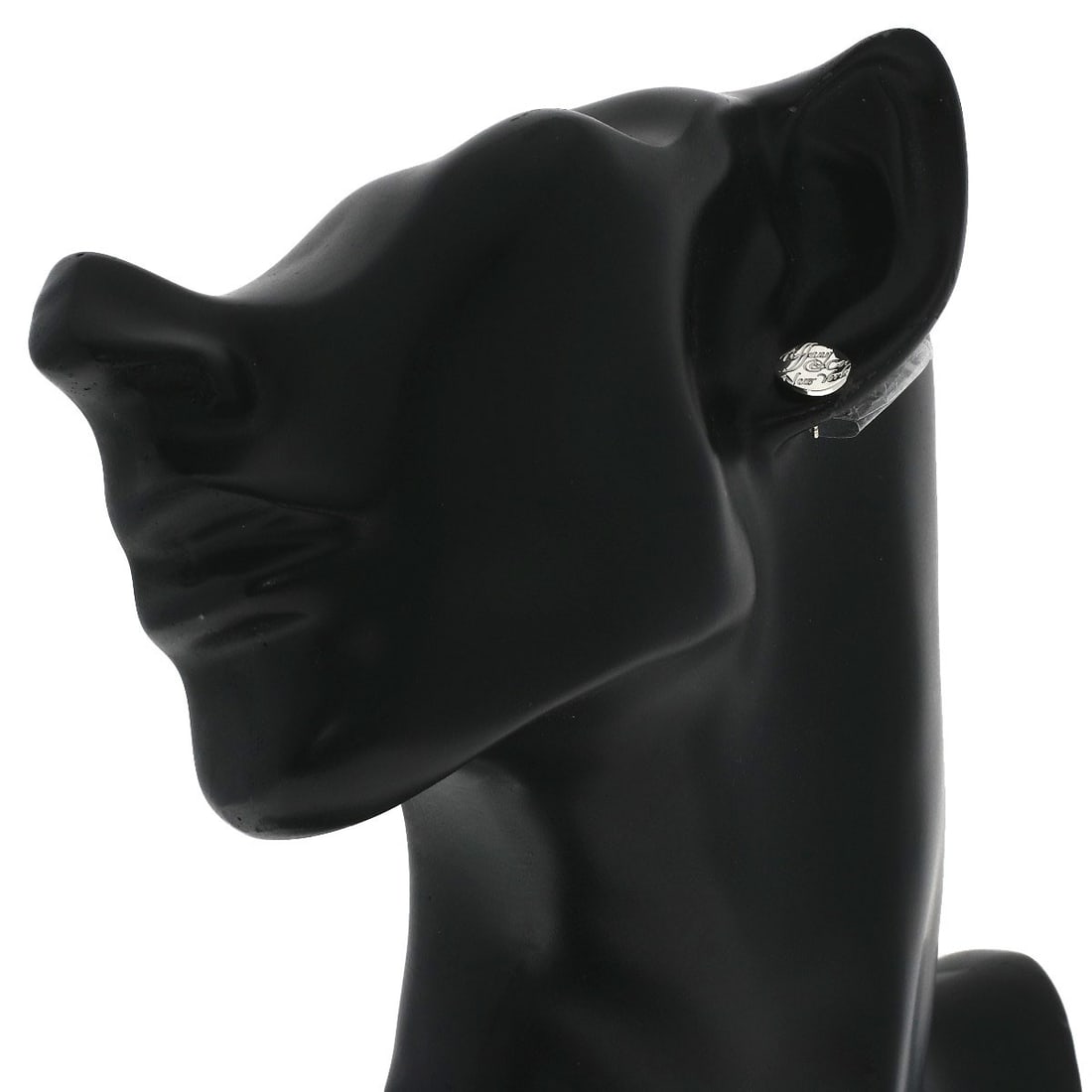 Silver TIFFANY&Co. Notes round earring - 4