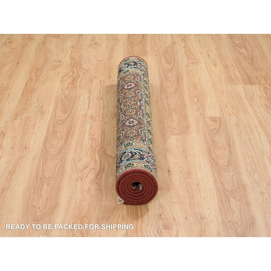 Rug 4'2"x6' Red Herrita Fish Design 175 KSPI Hand Knotted Wool and Silk - 6