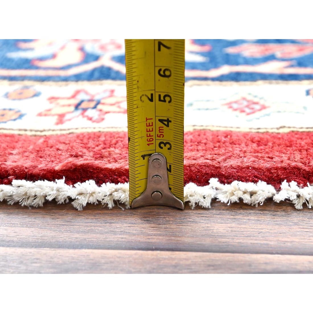 Rug 9'x9' Rufous Red Special Kazak Wool Hand Knotted Round - 10