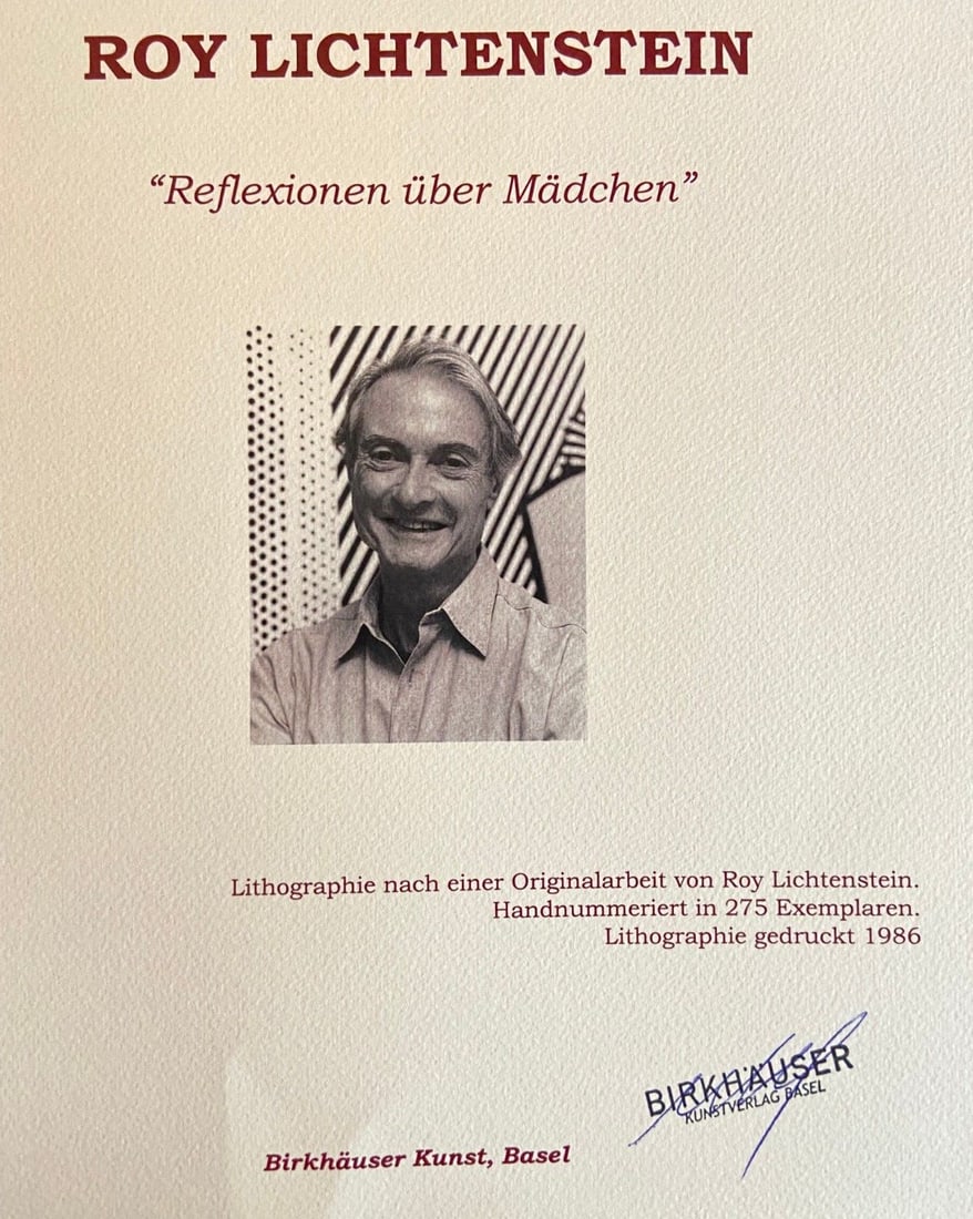 Lithograph Roy Lichtenstein. Numbered Limited - 9