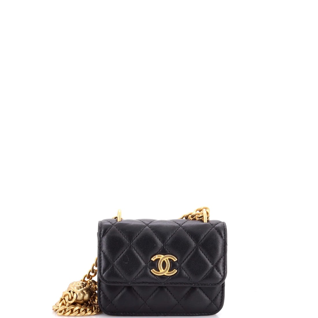 Chanel Sweet Camellia Flap Clutch in Quilted Lambskin Mini: Chanel Sweet Camellia Flap Clutch in Quilted Lambskin Mini The Chanel Sweet Camellia Flap Clutch in Quilted Lambskin Mini is a timeless and elegant accessory that exudes sophistication. With its