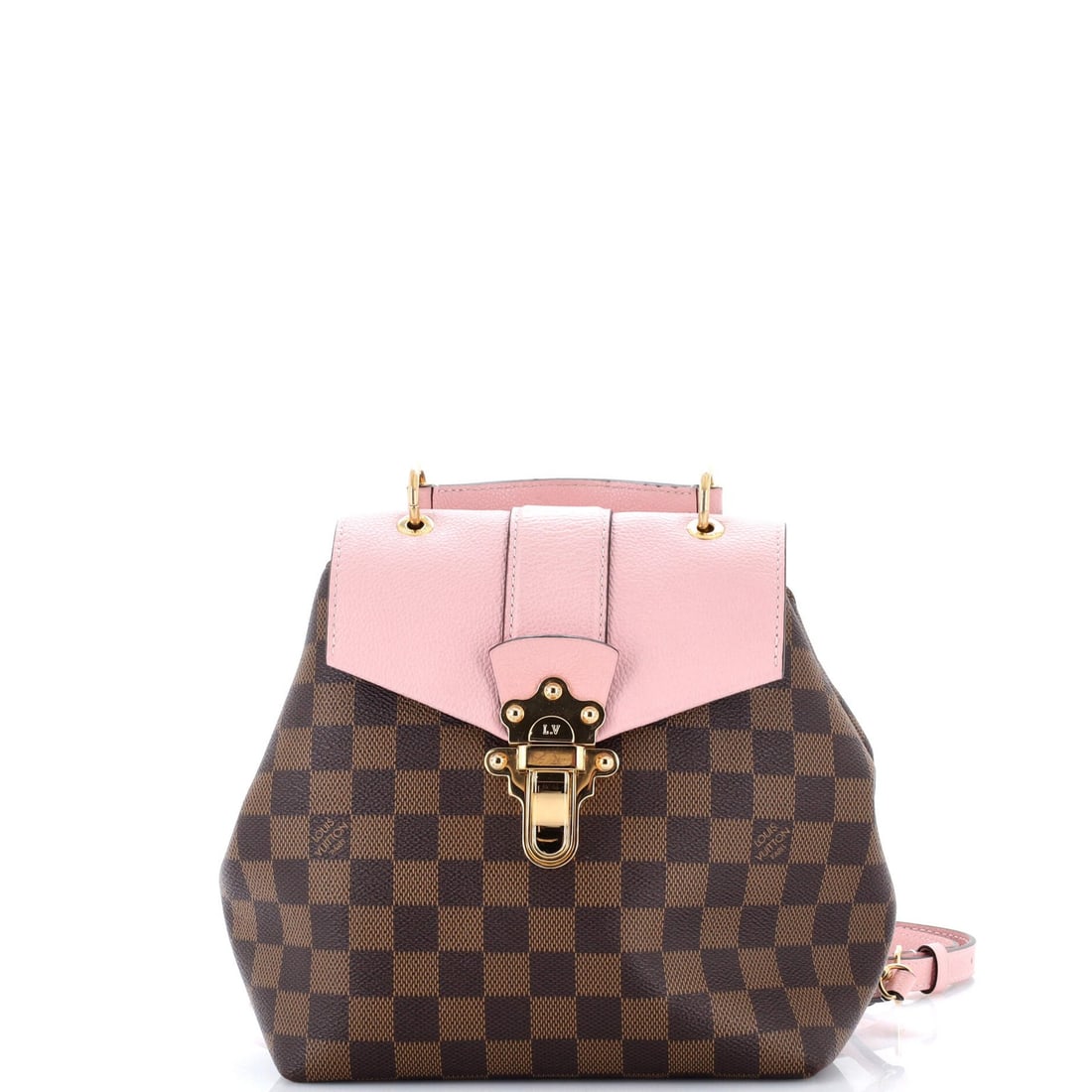 Louis Vuitton Clapton Backpack - Damier & Leather: Louis Vuitton Clapton Backpack - Damier & Leather Experience the iconic style of Louis Vuitton with this Damier & Leather Clapton Backpack, boasting a unique combination of canvas coated leather and