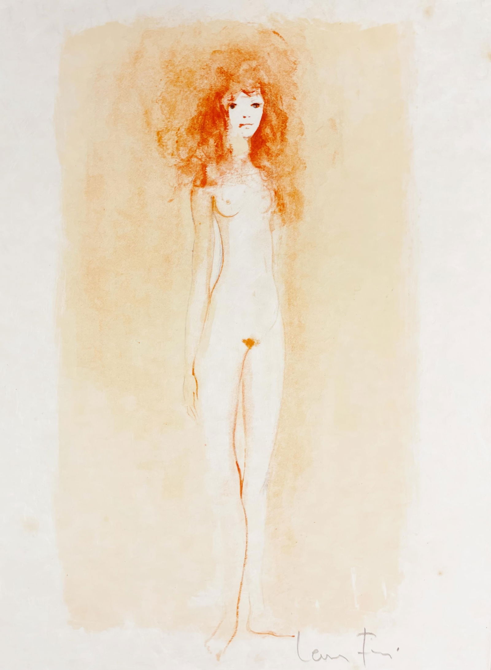 1969 - Leonor Fini - Untitled - from Parallel - Lithograph: 1969 - Leonor Fini - Untitled - from Parallel - Lithograph Experience the dreamlike world of Leonor Fini, a visionary artist whose lithograph "Sans titre" (Untitled) from 1969 embodies refined