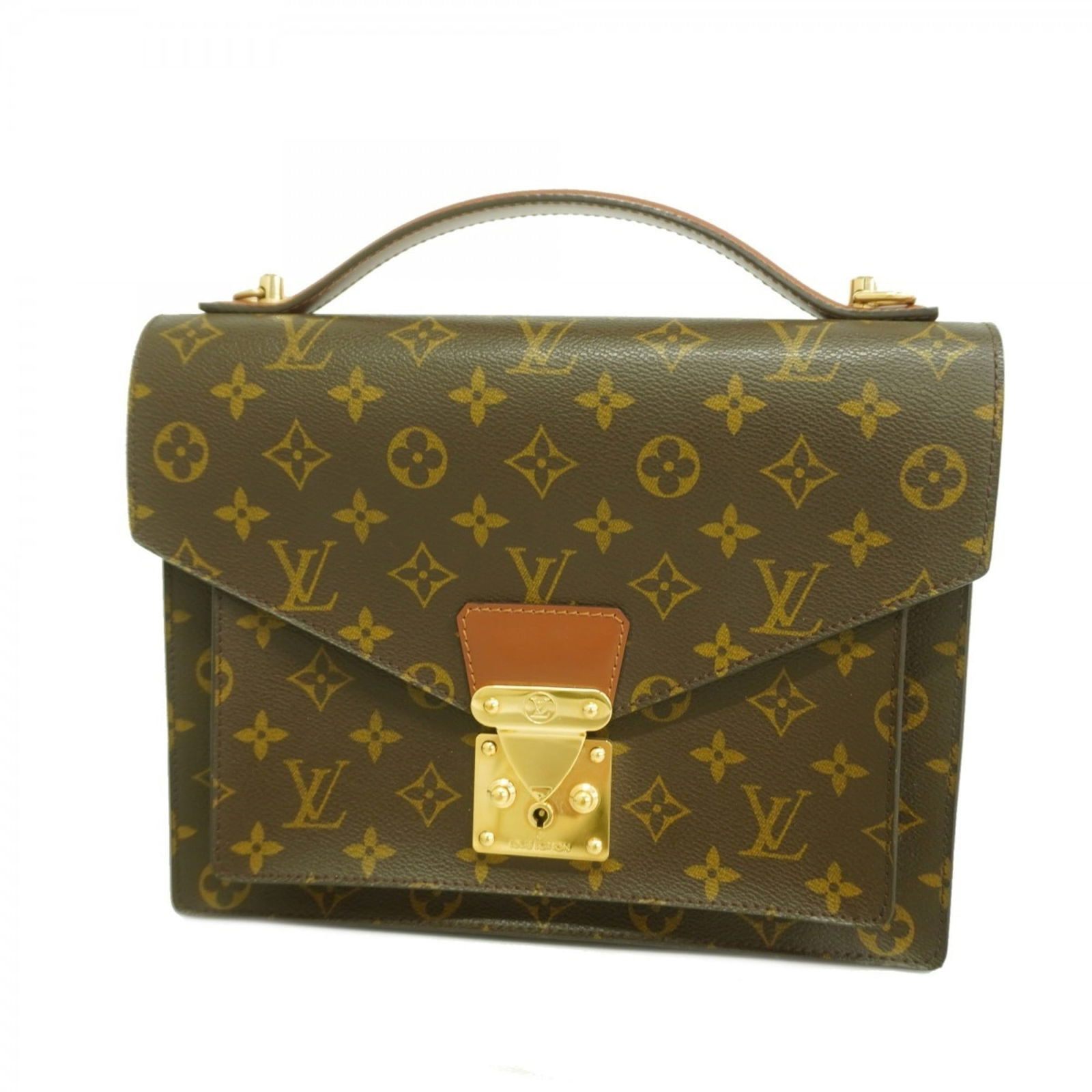 Handbag Louis Vuitton: Handbag Louis Vuitton A timeless piece from the iconic Louis Vuitton brand, this brown handbag boasts classic monogram pattern and premium leather construction. With its spacious interior and sturdy d