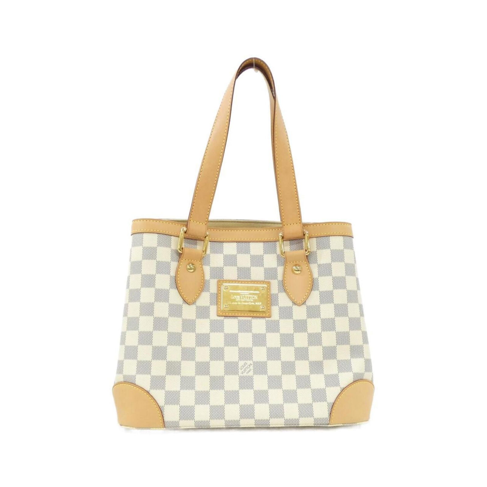 Louis Vuitton Coated Canvas Handbag: Louis Vuitton Coated Canvas Handbag A timeless piece of luxury, this Louis Vuitton Coated Canvas handbag boasts the iconic Azur color and gold hardware, exuding classic sophistication. With its