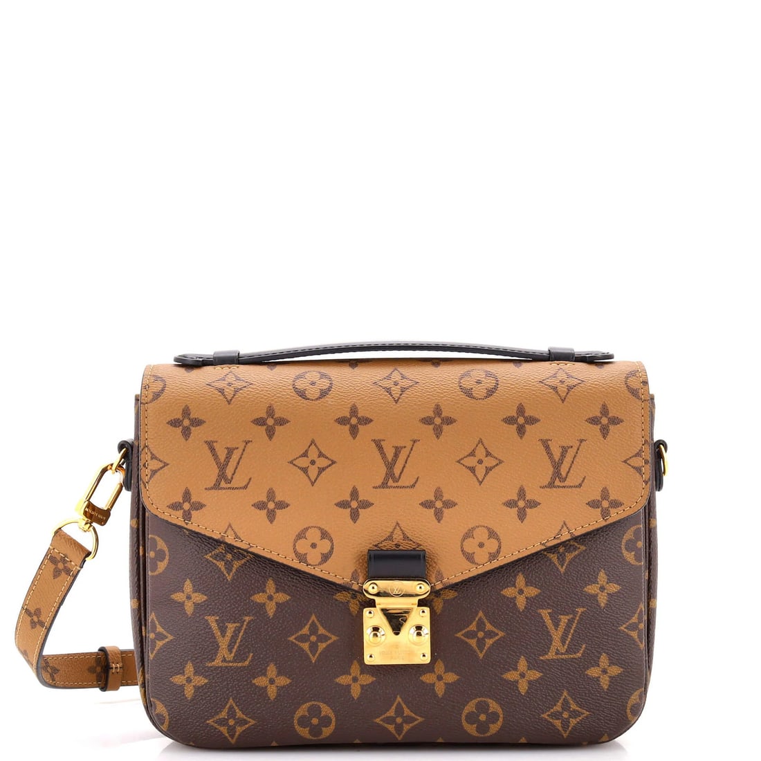 Louis Vuitton Pochette Metis in Reverse Monogram Canvas: Louis Vuitton Pochette Metis in Reverse Monogram Canvas The Louis Vuitton Pochette Metis in Reverse Monogram Canvas is a timeless and stylish cross-body bag that exudes luxury and sophistication.