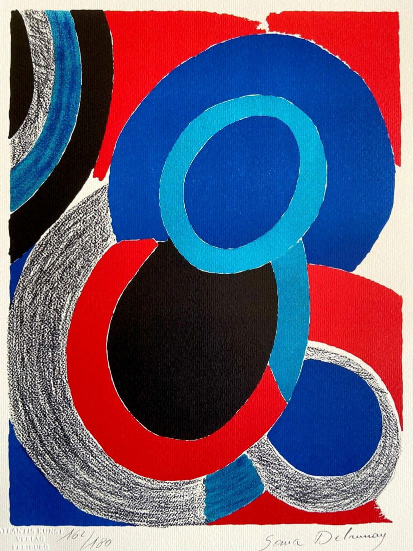 Numbered Sonia Delaunay Lithograph: Numbered Sonia Delaunay Lithograph A rare opportunity to own a piece of modern art history, this numbered lithograph by Sonia Delaunay is a stunning example of her unique style. Printed in 1978 by