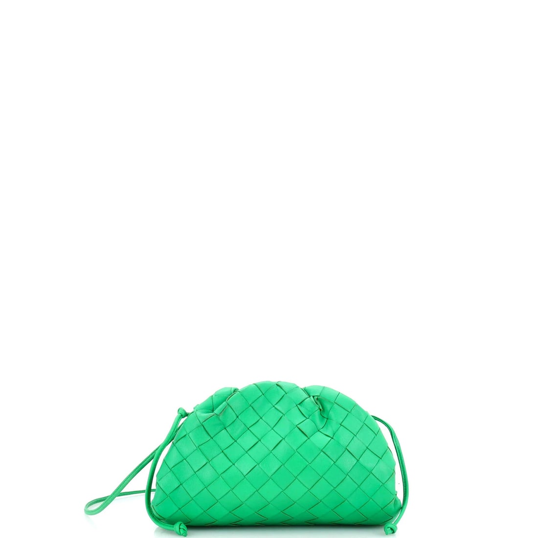 Bottega Veneta Mini Intrecciato Nappa Pouch: Bottega Veneta Mini Intrecciato Nappa Pouch The Bottega Veneta Mini Intrecciato Nappa Pouch is a chic and sophisticated accessory that exudes luxury. Its signature intrecciato weave in rich green