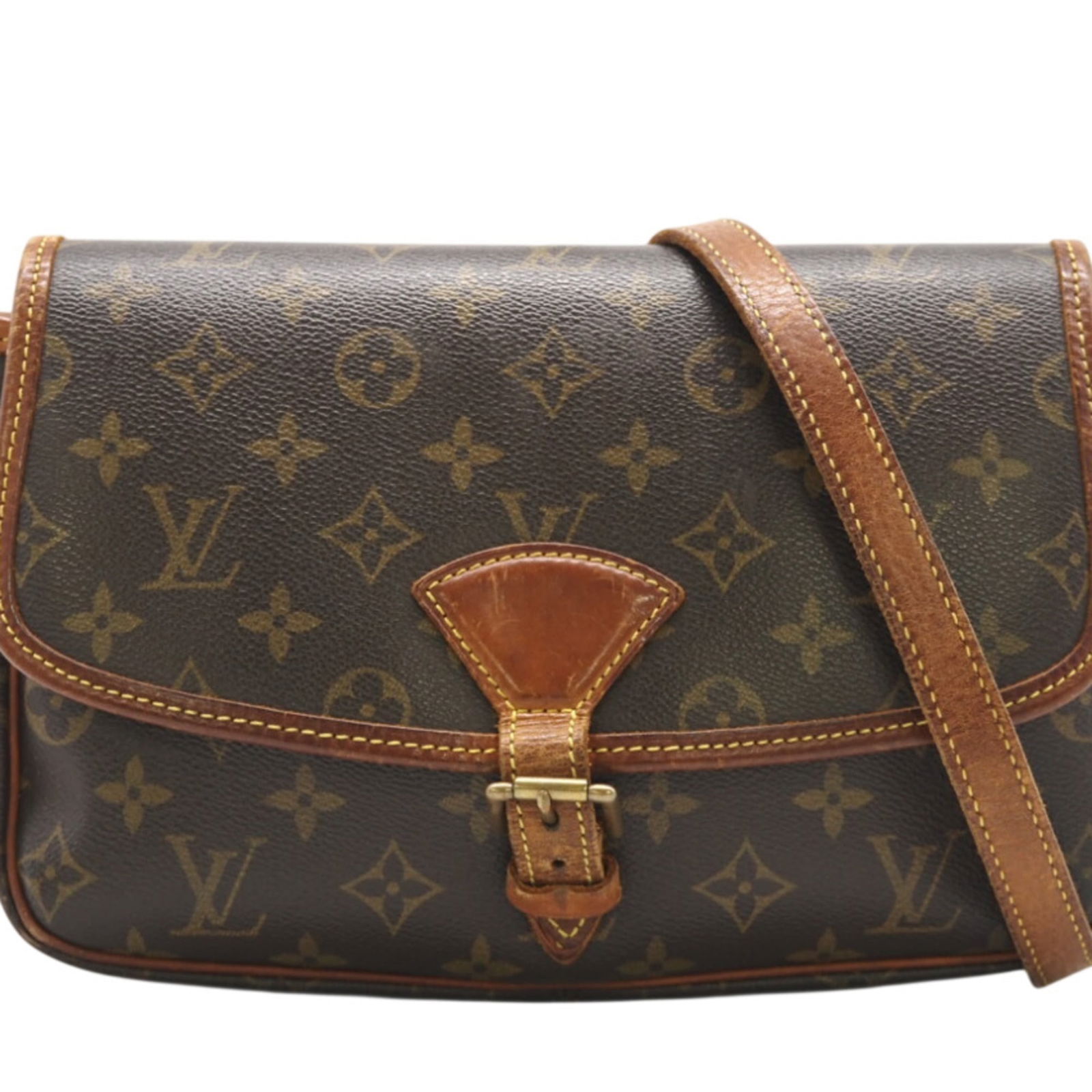Louis Vuitton Coated Canvas Shoulder Bag: Louis Vuitton Coated Canvas Shoulder Bag A timeless classic, this Louis Vuitton Coated Canvas Shoulder Bag boasts the iconic monogram pattern and durable coated canvas construction, perfect for