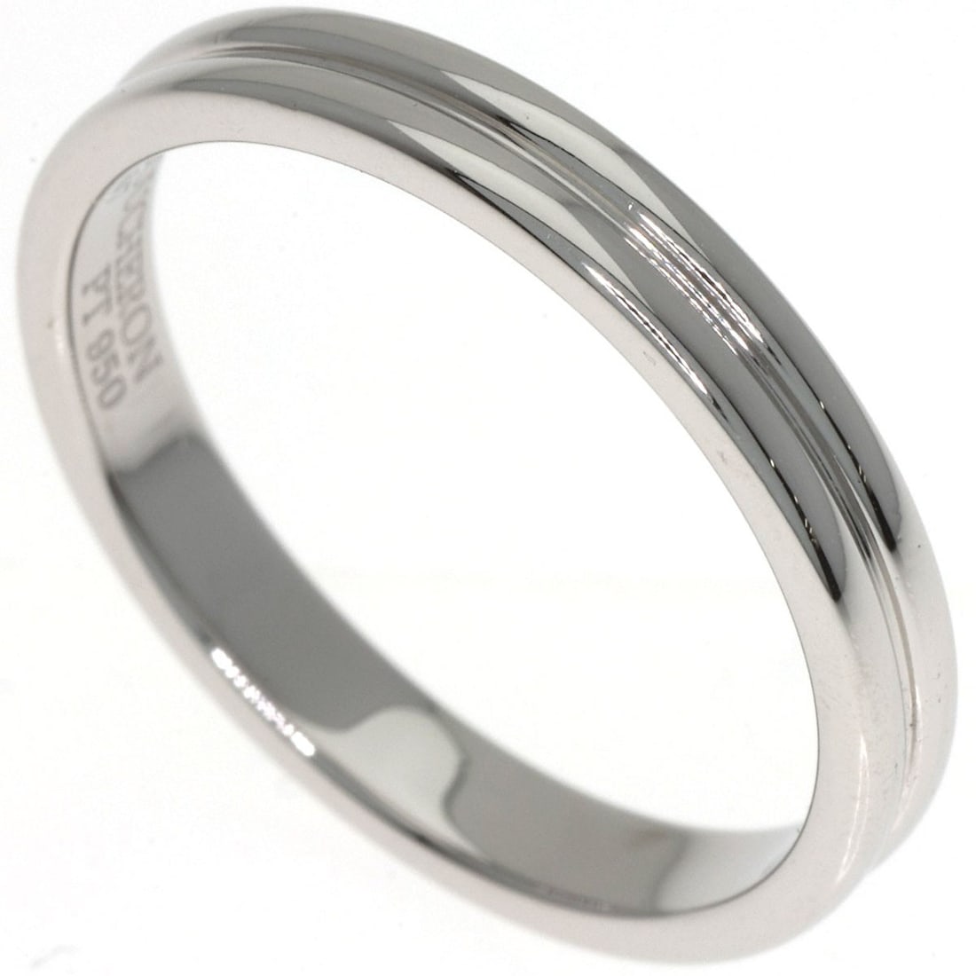 Boucheron Godron #57 Platinum Ring: Boucheron Godron #57 Platinum Ring A stunning platinum ring from the esteemed French house of Boucheron, Godron #57 boasts sleek lines and sophisticated elegance, making it a true gem for any discerni