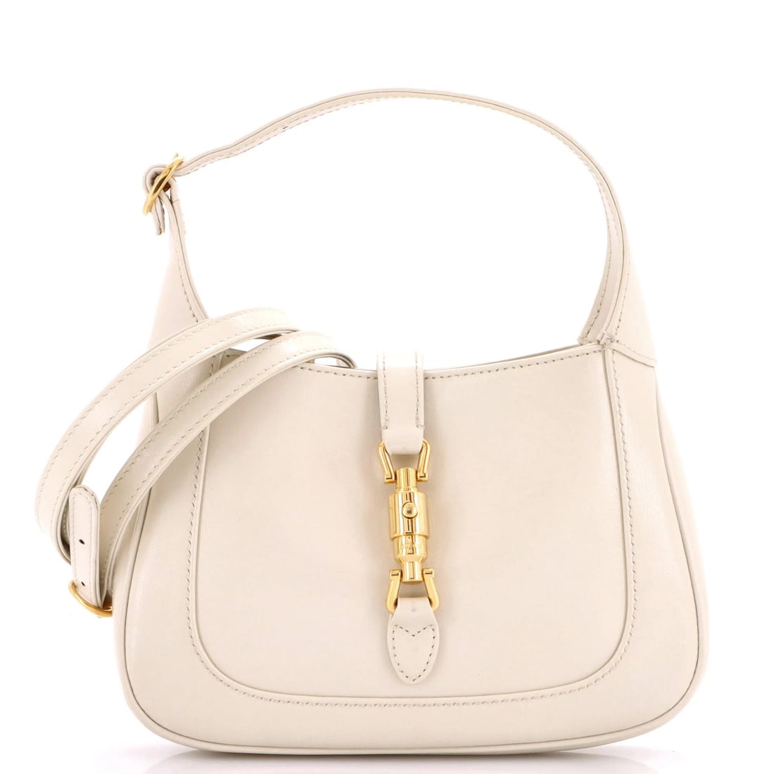 Mini Gucci Jackie 1961 Hobo Leather: Mini Gucci Jackie 1961 Hobo Leather Own a piece of iconic style with the Mini Gucci Jackie 1961 Hobo Leather, a miniature version of the classic 1960s design that exudes effortless chic. This mini