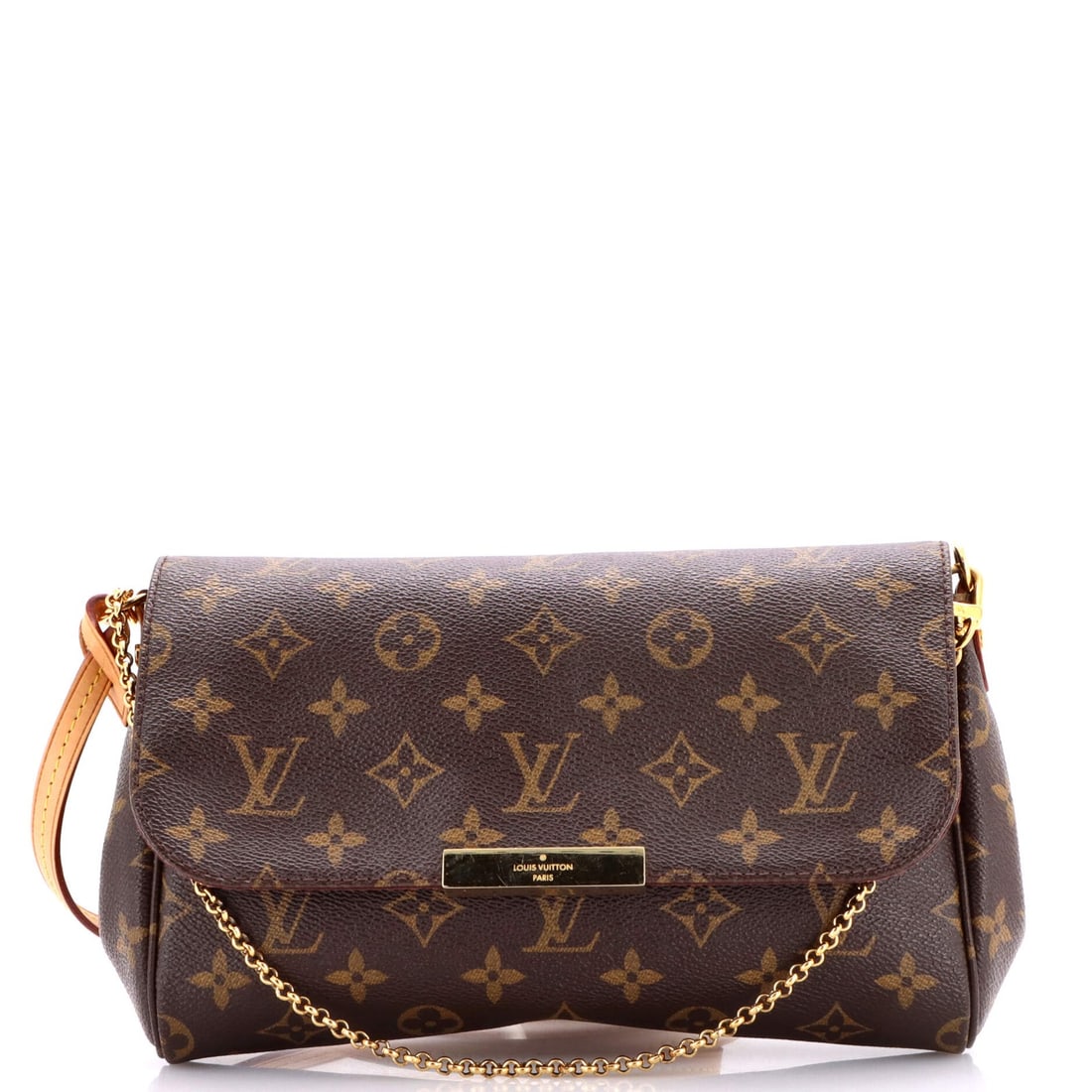 Louis Vuitton Favorite Monogram Canvas MM Handbag: Louis Vuitton Favorite Monogram Canvas MM Handbag Own the timeless elegance of Louis Vuitton's Favorite Monogram Canvas MM Handbag, boasting its iconic monogram pattern and rich brown exterior that ex