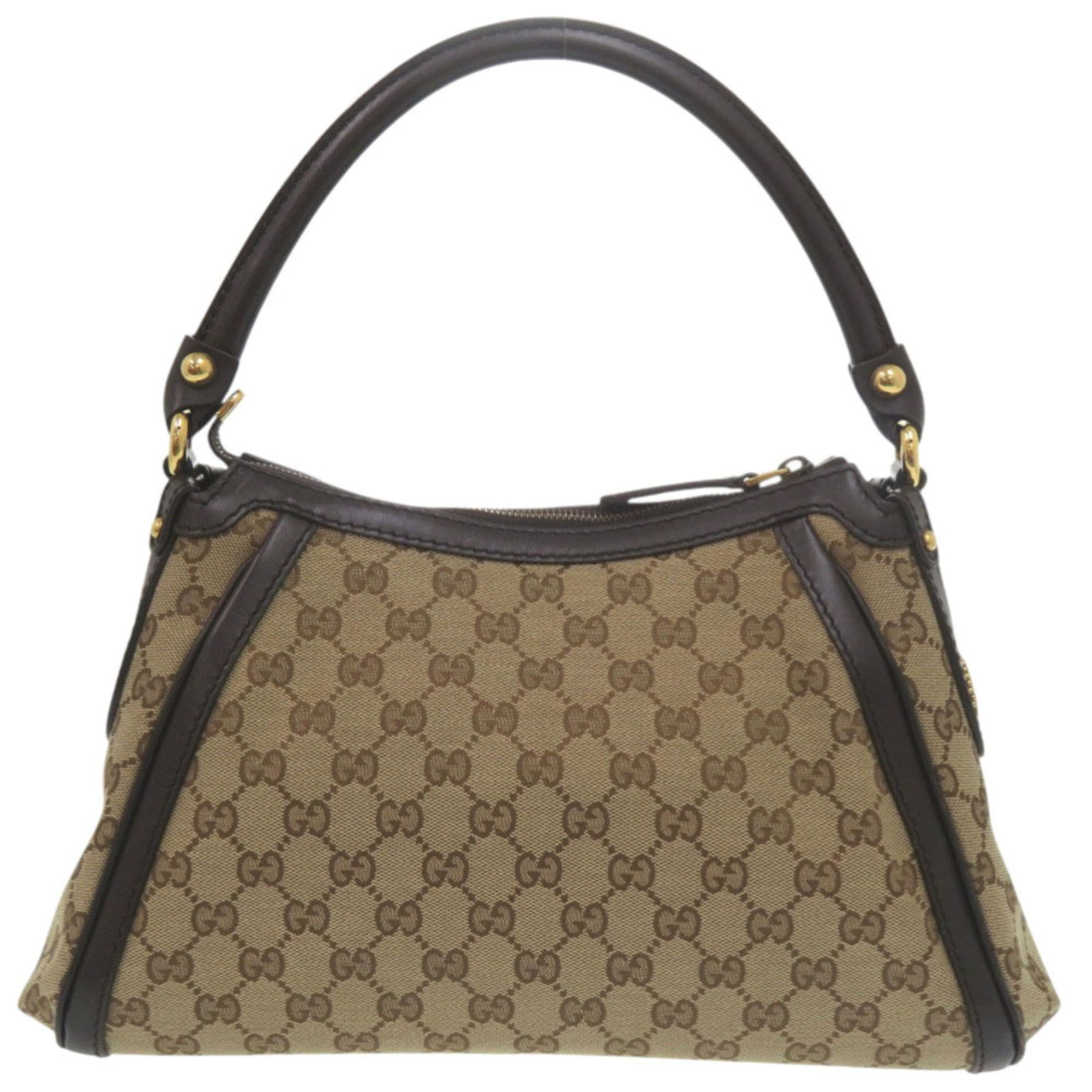 Leather - Gucci Handbag - Shoulder Bag Gg Canvas: Leather - Gucci Handbag - Shoulder Bag Gg Canvas Experience the timeless elegance of Gucci with this beautiful, pre-owned shoulder bag made from high-quality Gg Canvas and rich leather. The classic de
