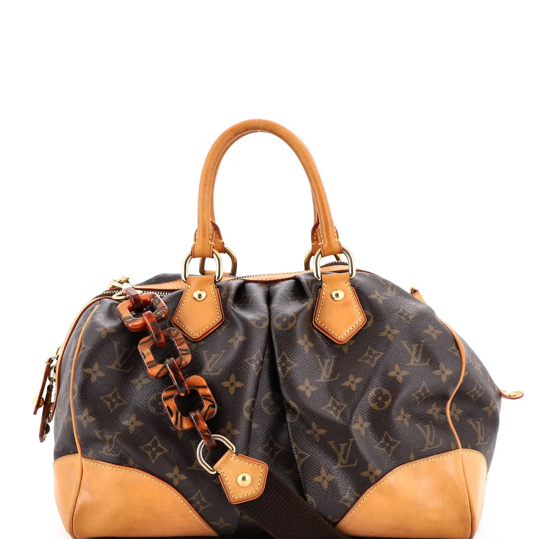 Louis Vuitton Stephen Monogram Canvas Handbag: Louis Vuitton Stephen Monogram Canvas Handbag A rare opportunity to own a pre-owned Louis Vuitton Stephen Monogram Canvas Handbag, with its iconic brown leather exterior and classic gold hardware. Wit