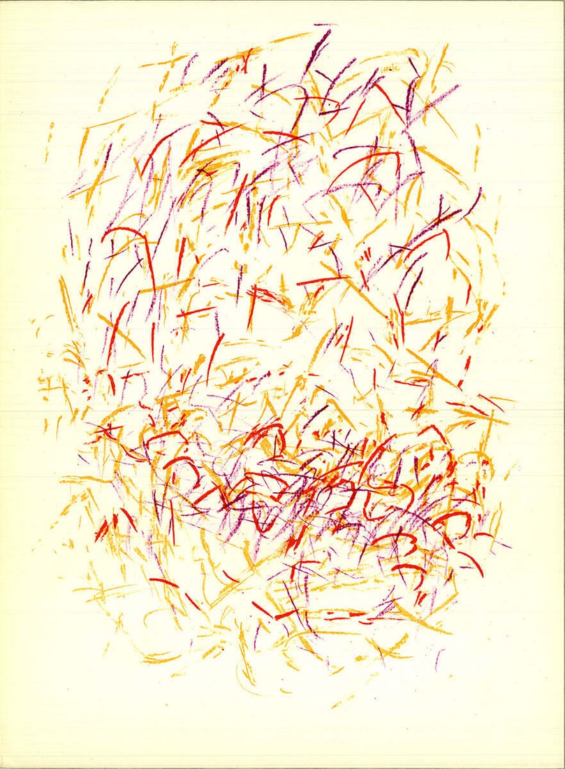 Jean Rene Bazaine, Composition III (Lithograph, 1968), 15" x 11: Jean Rene Bazaine, Composition III (Lithograph, 1968), 15" x 11 Experience the vibrant energy of Jean Rene Bazaine's abstract masterpiece, Composition III (1968), a stunning lithograph that showcases