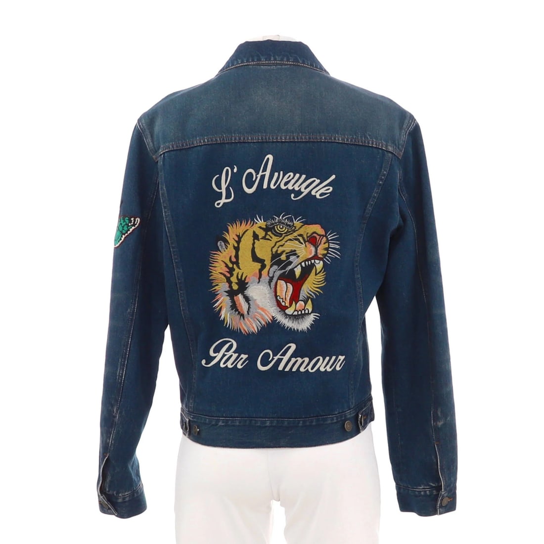 Gucci Button-Up Embroidered Denim Jacket - 2