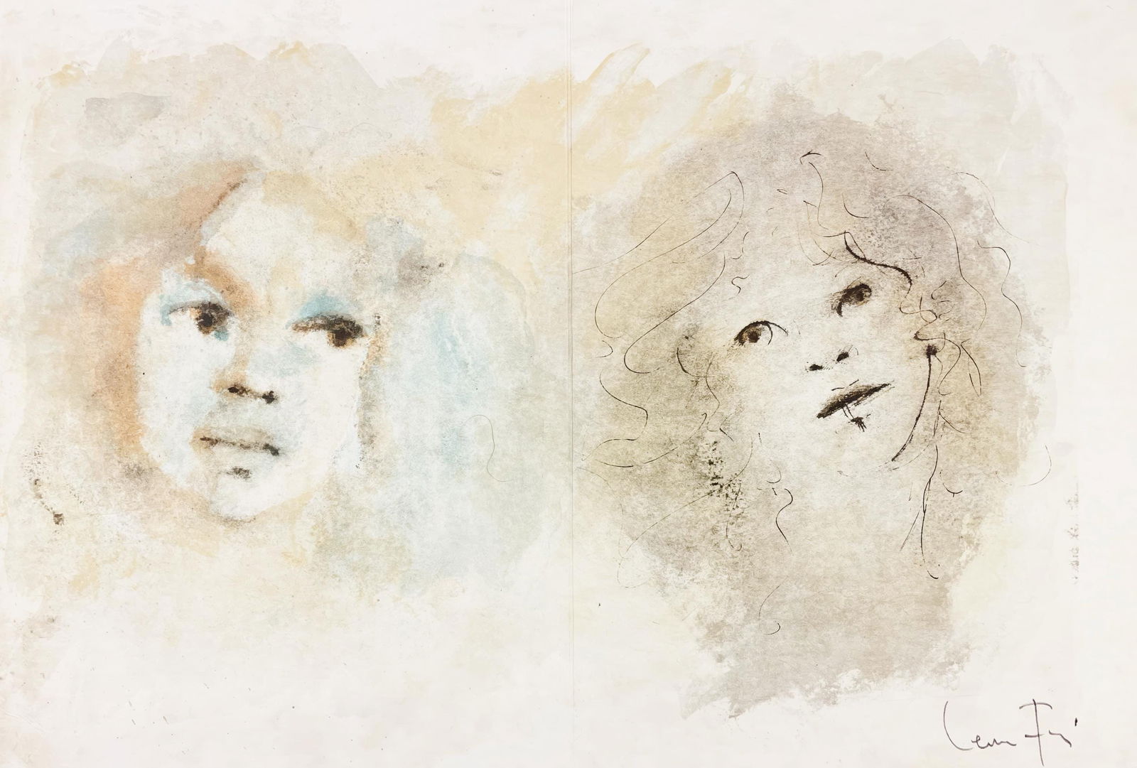 1969 - Leonor Fini - Untitled - from Parallel - Lithograph: 1969 - Leonor Fini - Untitled - from Parallel - Lithograph Experience the dreamlike world of Leonor Fini, a visionary artist whose lithograph "Sans titre" (Untitled) from 1969 embodies refined