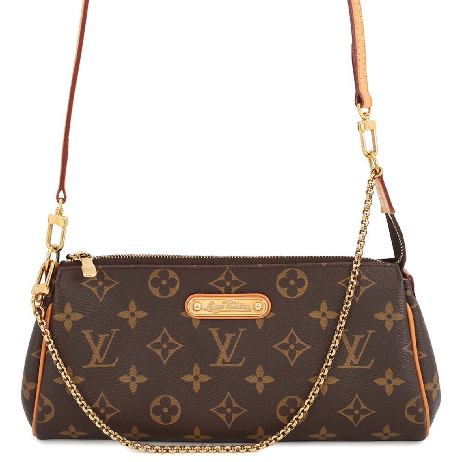 Louis Vuitton Monogram Shoulder Bag: Louis Vuitton Monogram Shoulder Bag Experience the timeless elegance of Louis Vuitton with this stunning Monogram Shoulder Bag, boasting the iconic interlocking LV monogram pattern in rich brown hues.