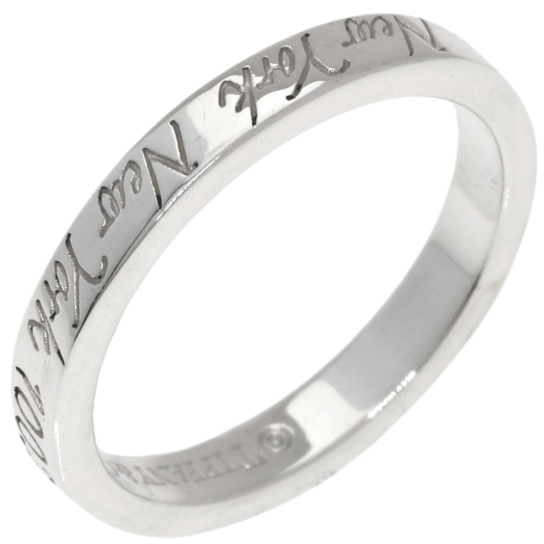 Silver TIFFANY&Co. Notes narrow Ring - 2
