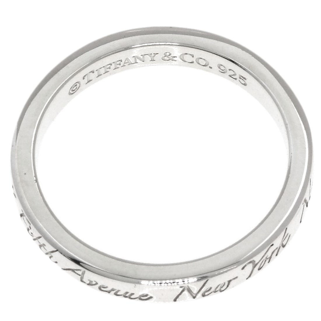 Silver TIFFANY&Co. Notes narrow Ring - 4