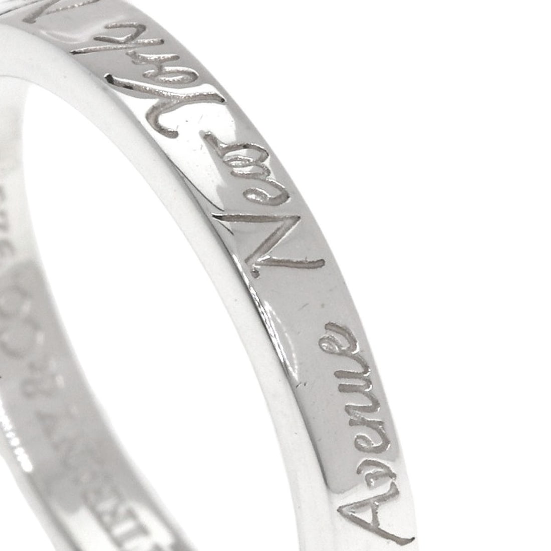 Silver TIFFANY&Co. Notes narrow Ring - 6