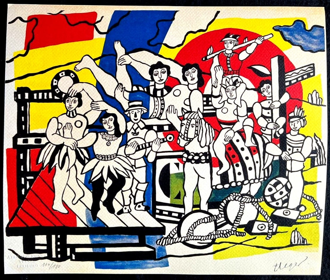 Stamp Fernand Lger Lithograph Numbered Signature: Stamp Fernand Lger Lithograph Numbered Signature A rare opportunity to own a piece of art history, this limited edition lithograph by Fernand L?ger is a stunning representation of his iconic style.
