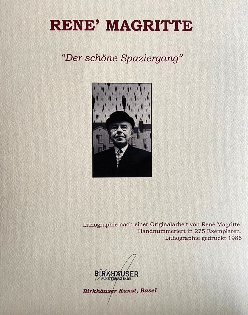 Magritte Lithograph # (Ren) - 7