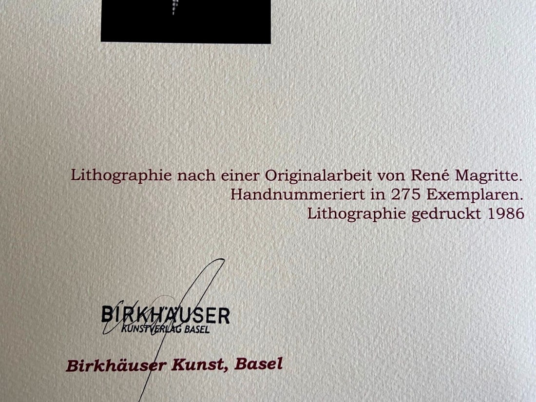 Magritte Lithograph # (Ren) - 9