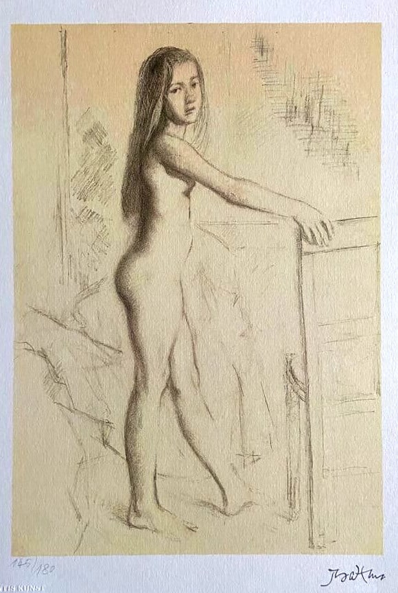 Stamped Balthus Lithograph Numbered - 2