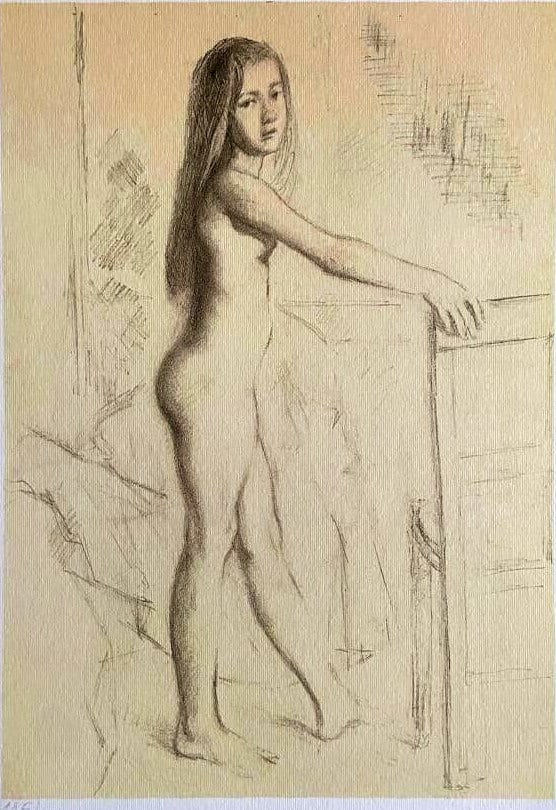 Stamped Balthus Lithograph Numbered - 3