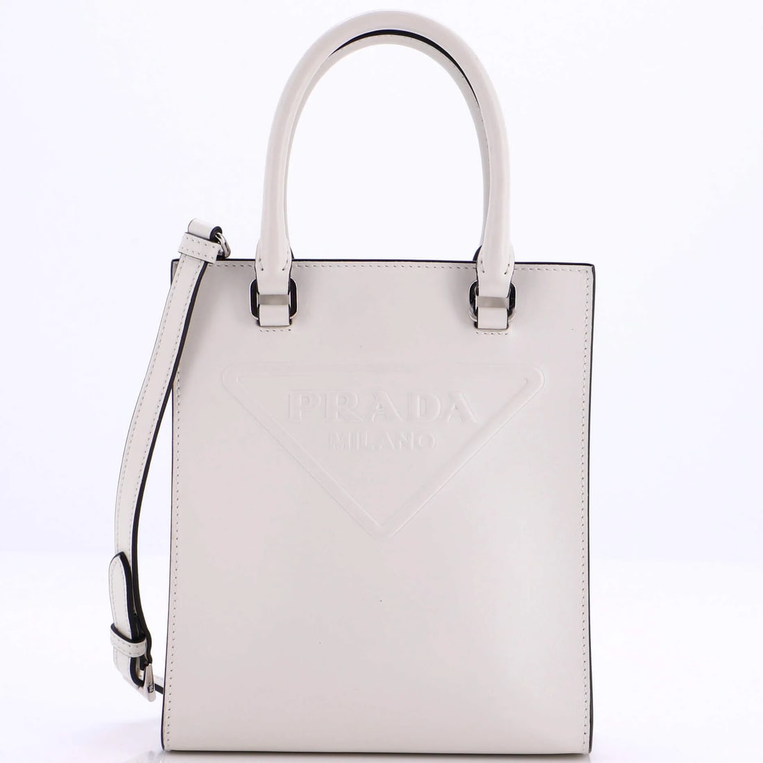 Prada Mini Leather Drill Tote - 2