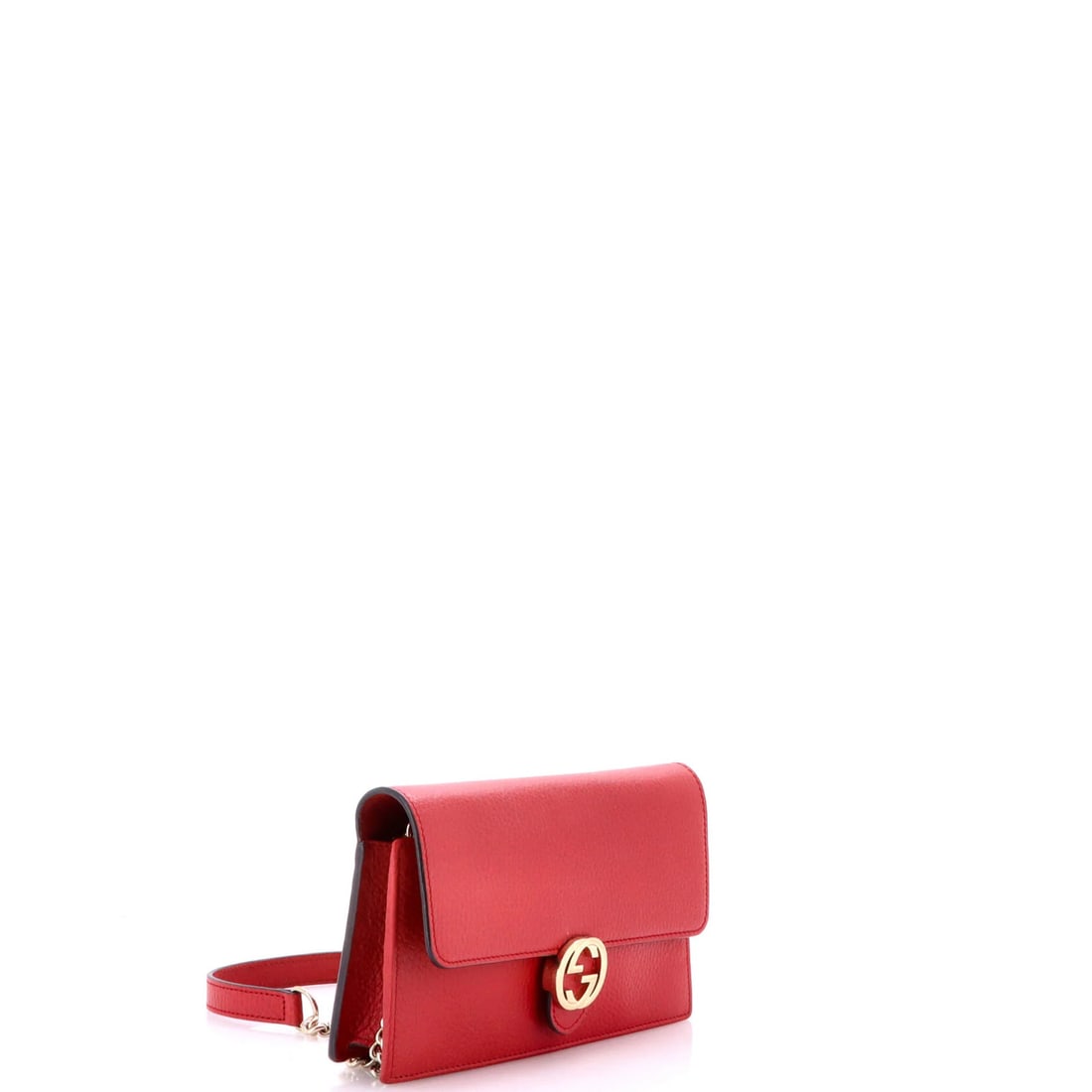 Leather Gucci Interlocking Wallet on Chain - 2