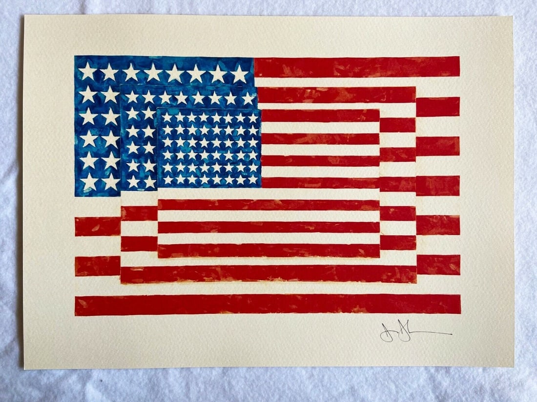Op Jasper Johns Lithograph Numbered - 2
