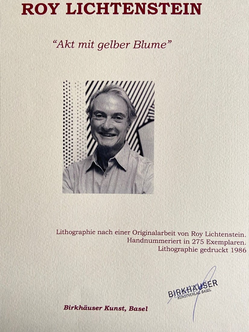 Stamp Roy Lichtenstein Lithograph Numbered - 9