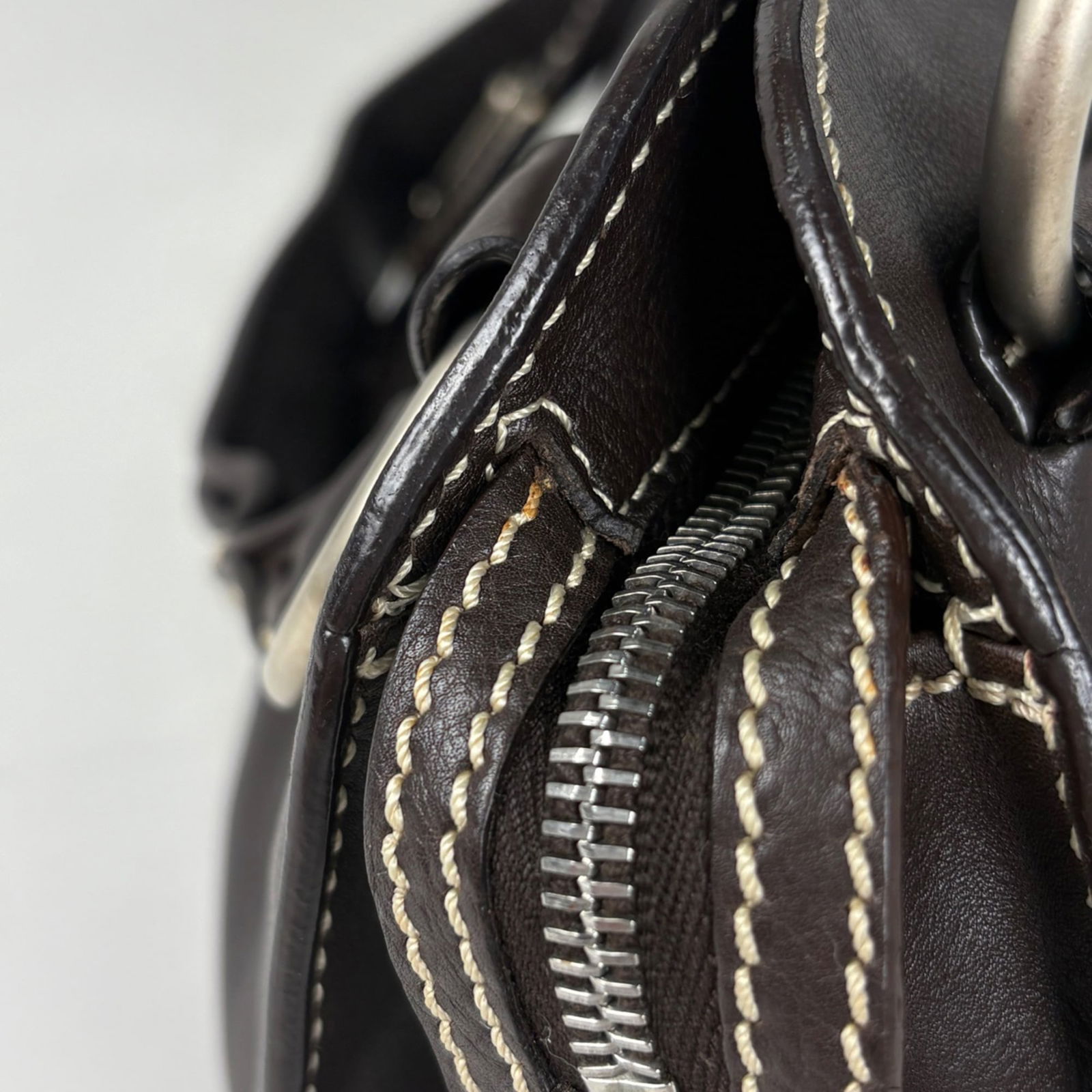 Celine Leather Handbag - 7