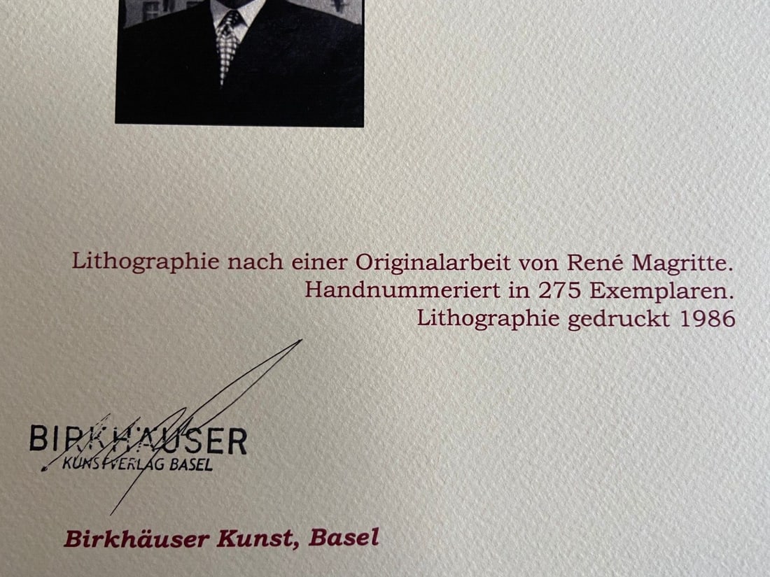 Magritte Lithograph # (Ren) - 11