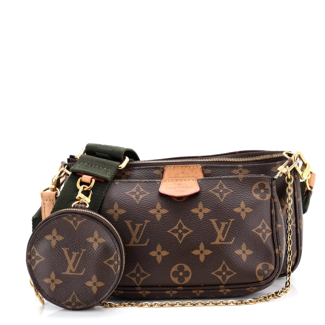 Canvas Louis Vuitton Multi Pochette Accessoires Monogram: Canvas Louis Vuitton Multi Pochette Accessoires Monogram A rare and stylish find, this Louis Vuitton Multi Pochette Accessoires Monogram canvas bag boasts the iconic brand's signature multi-colored mo