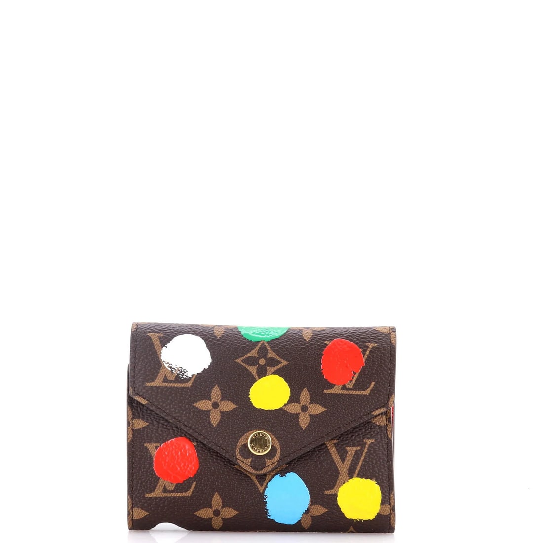 Canvas Louis Vuitton Victorine Wallet Yayoi Kusama Painted Dots Monogram (1 of 5)